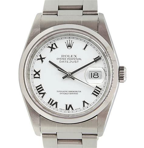 Rolex Datejust 36 Ref. 16200 Oyster bracelet White dial Box and 